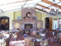clubhouse dining room fireplace