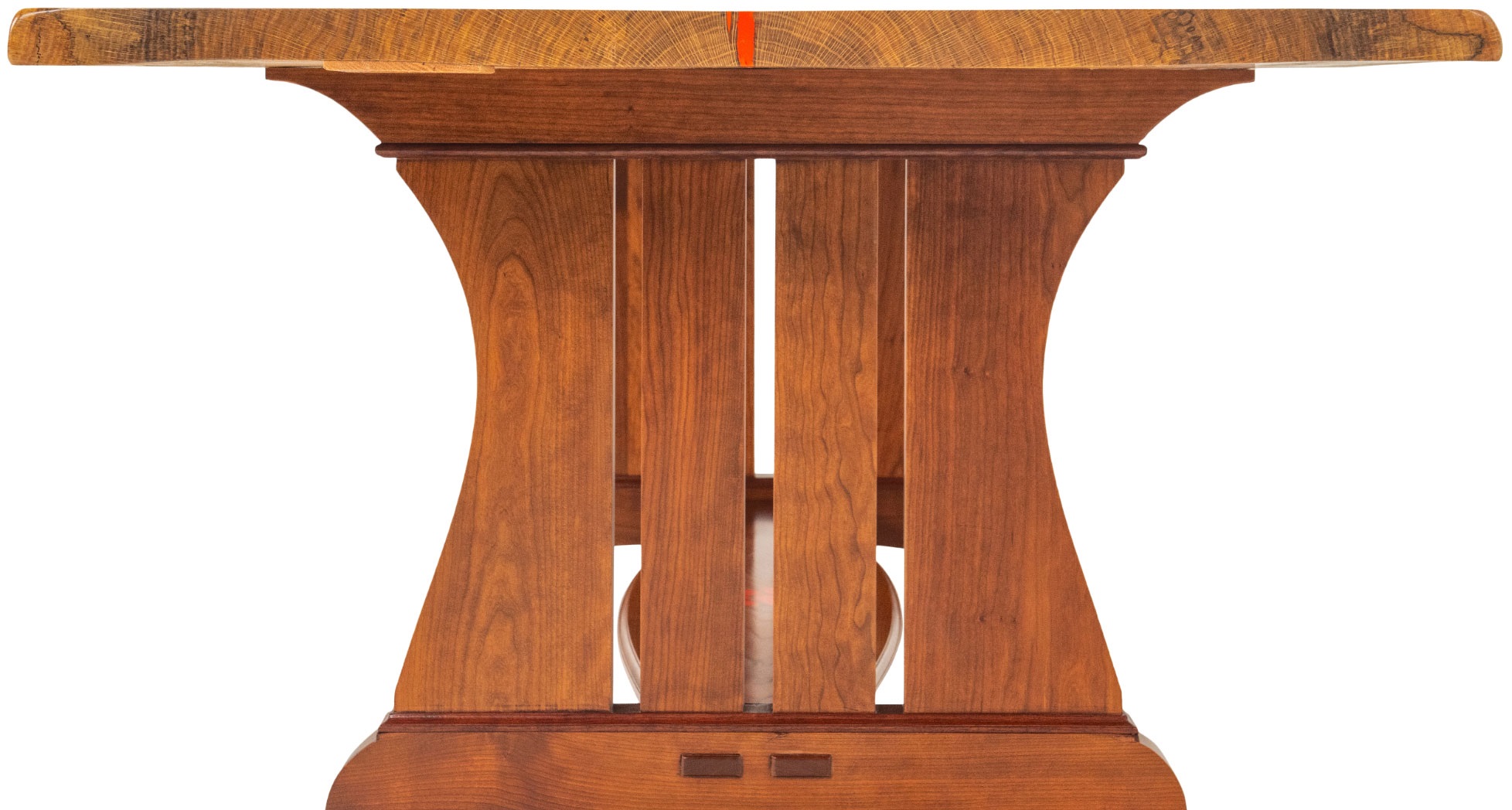Side profile of Clemson Oak Table