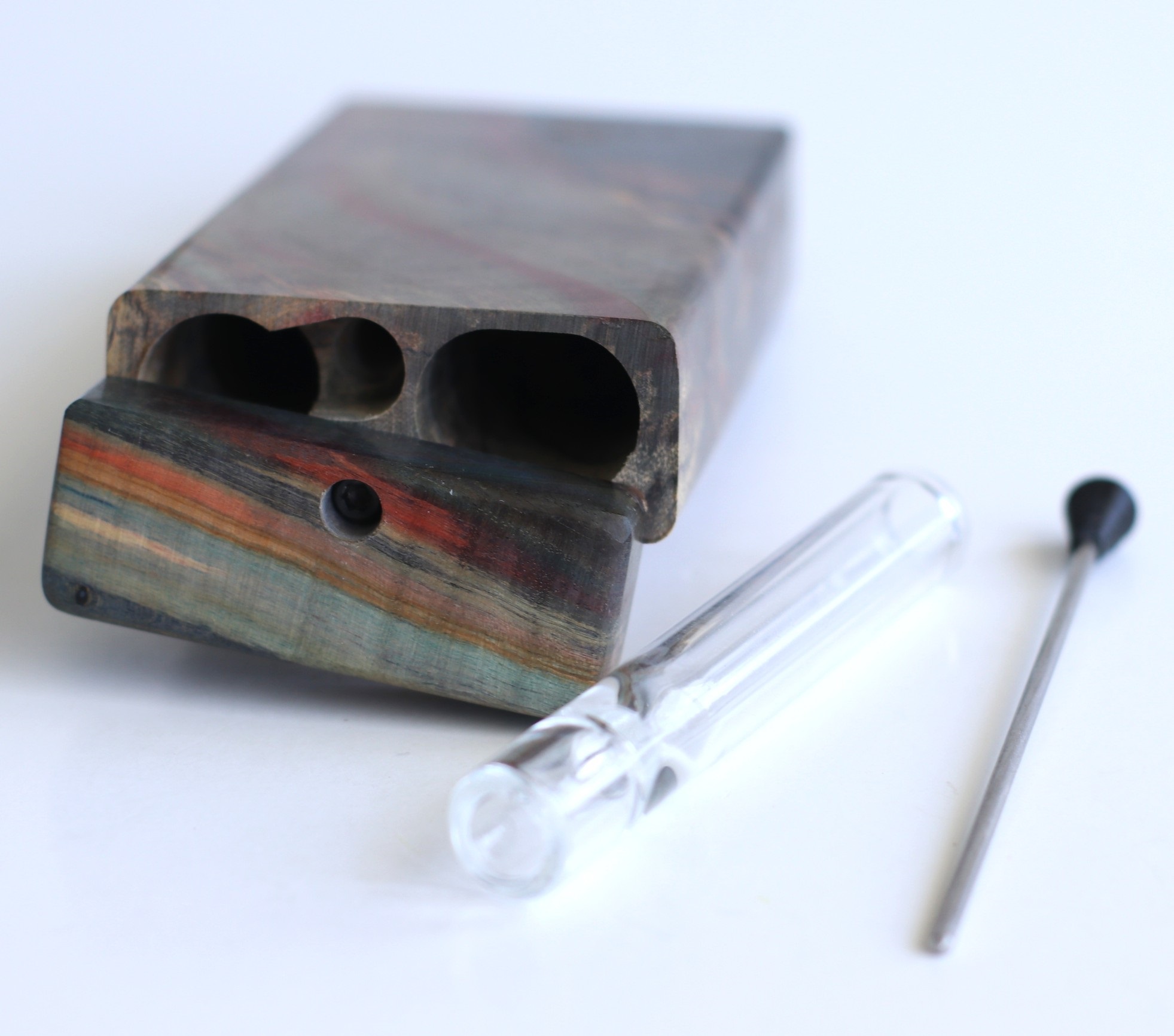 Galaxy Burl Futo Stash Box- Out of this World Wood Dugout- 4" Burled Wood- Best Quality