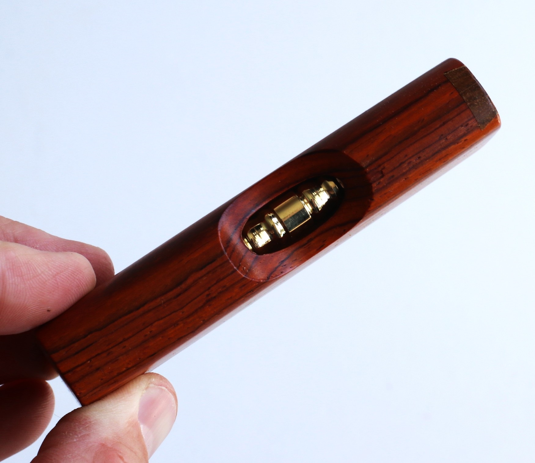 4" Cocobolo Slider Lid Dugouts & Brass Pipes-Locking Lid-Limited Edition