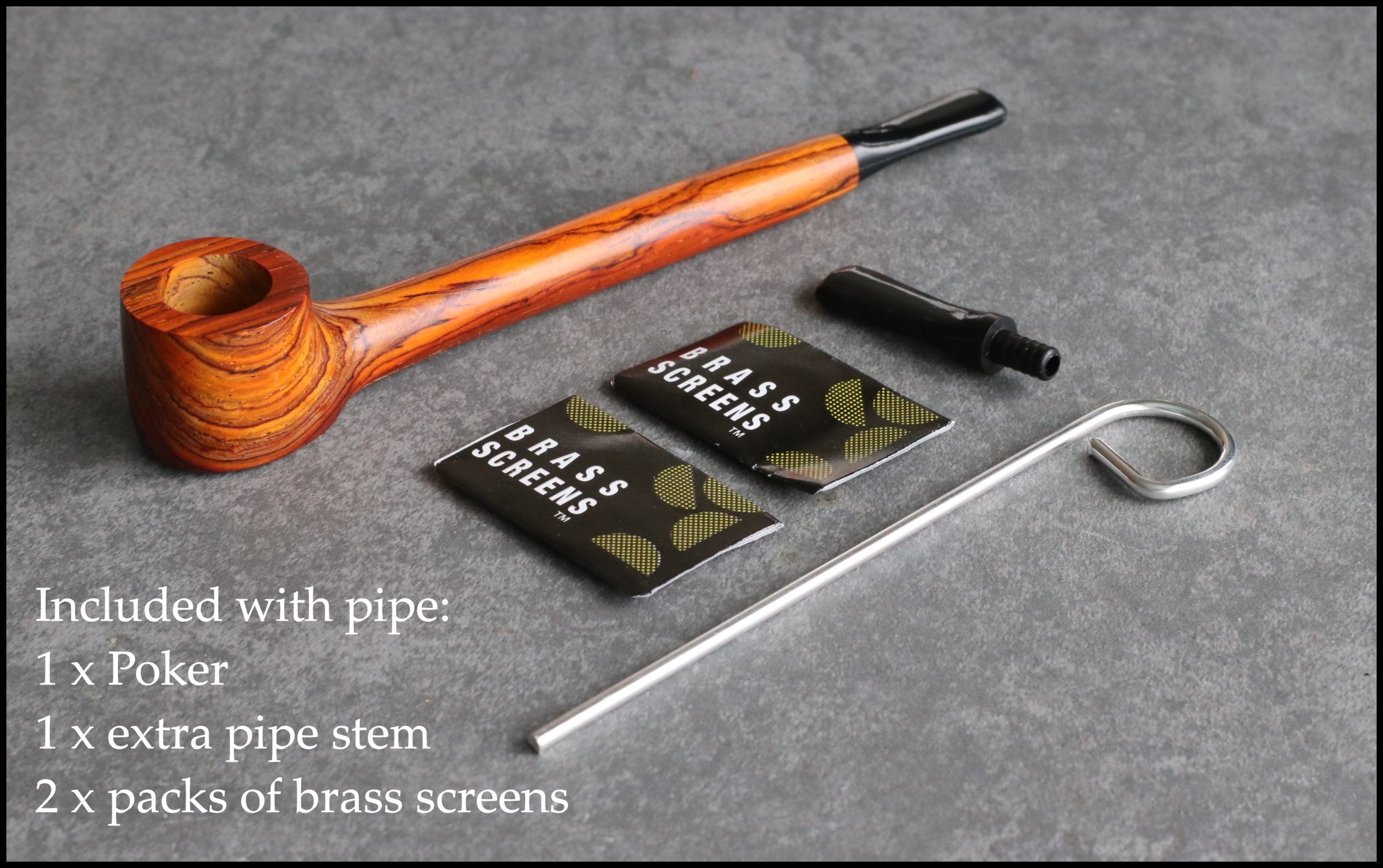 5.5" Exotic Wood Pipe-L37 MOROCCAN- American Handcrafted Quality Smoking Pipe