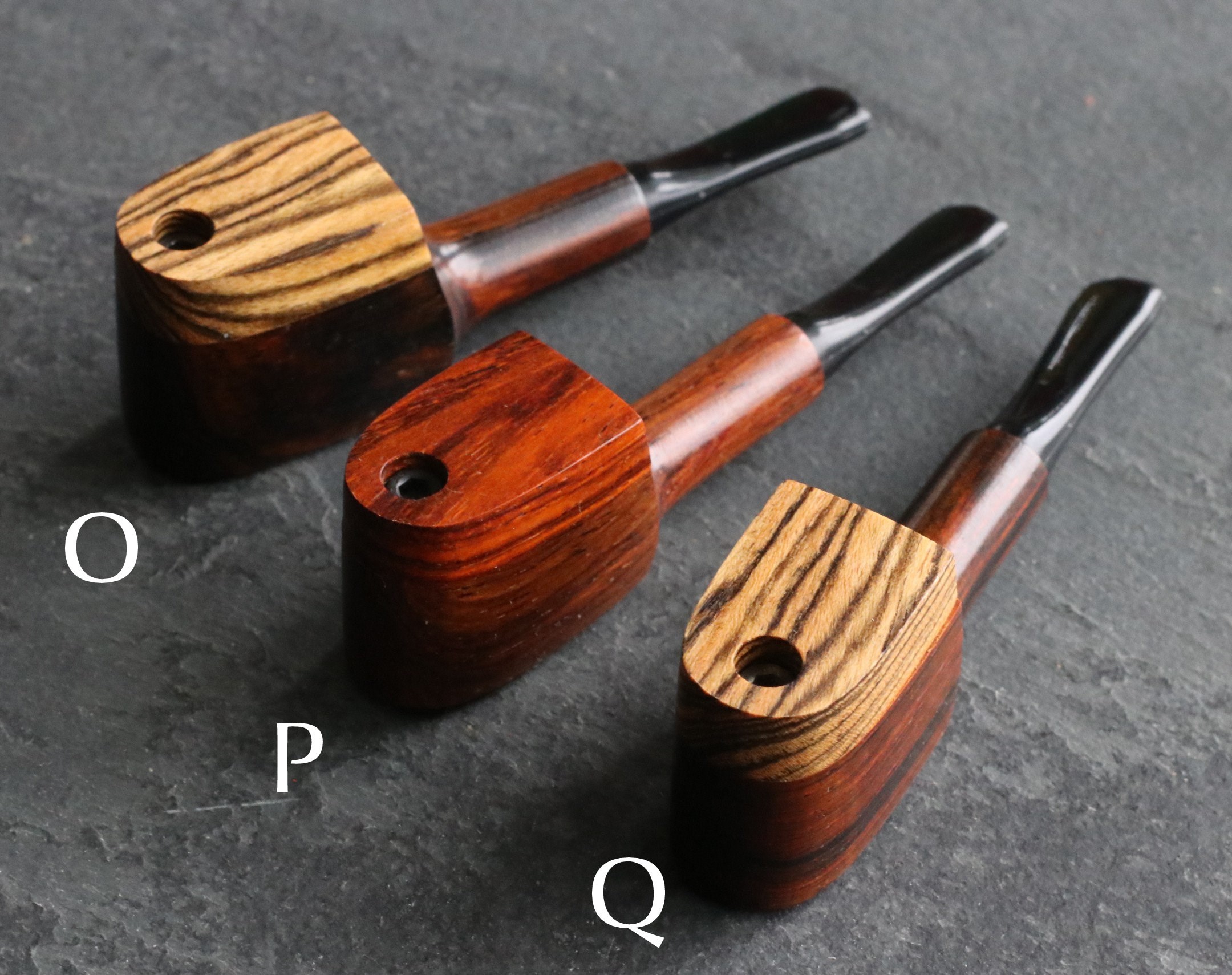 3.25" Handcrafted Exotic Wood Pipe with Swivel Lid-MUPCAP- American Made Pipe - Exotic Wood Pipe