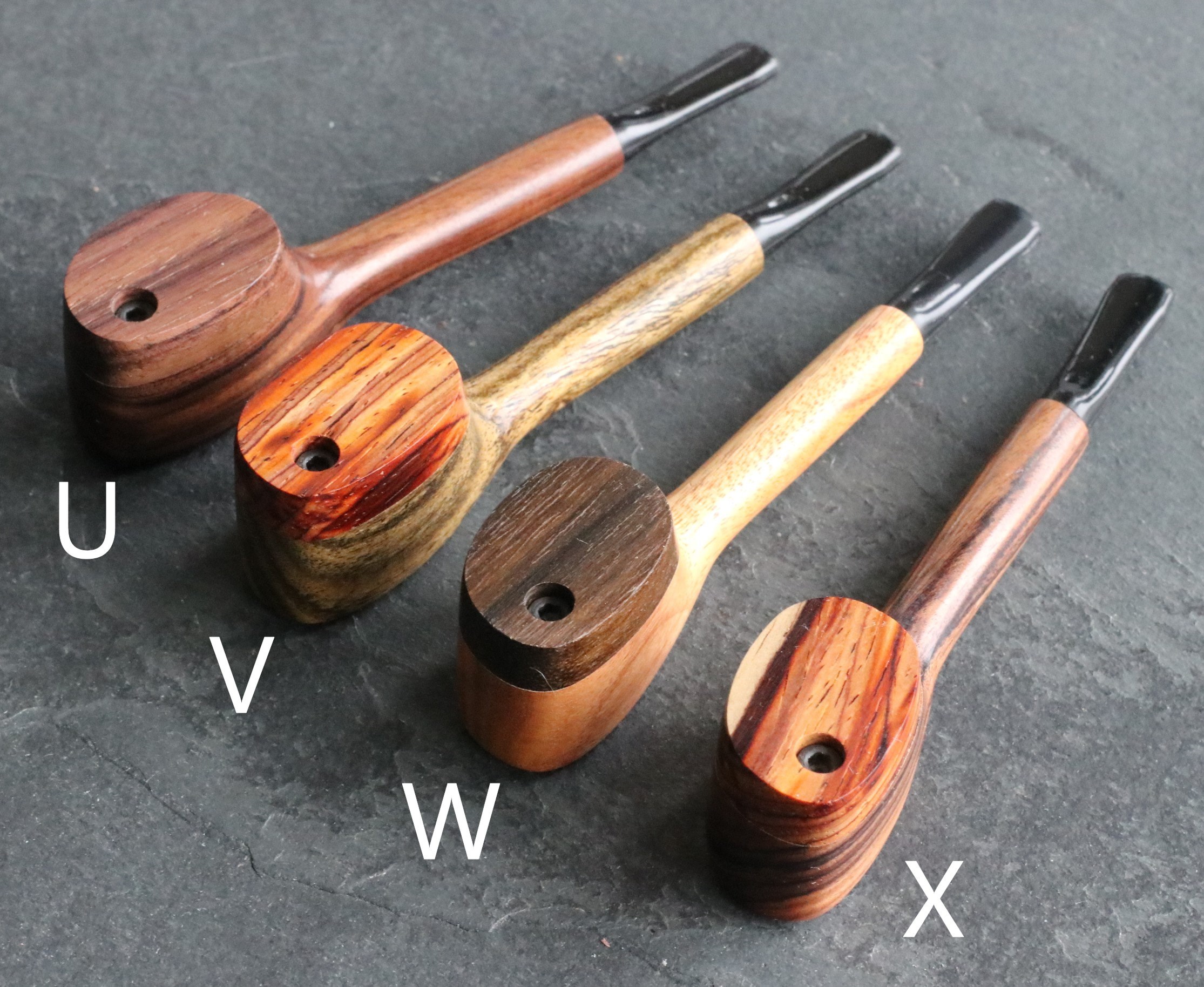 4.5" Swivel Lid Pipe- L77 ROUNDTOP -Exotic Wood Pipe- Smoking Bowl-Wood Pipe