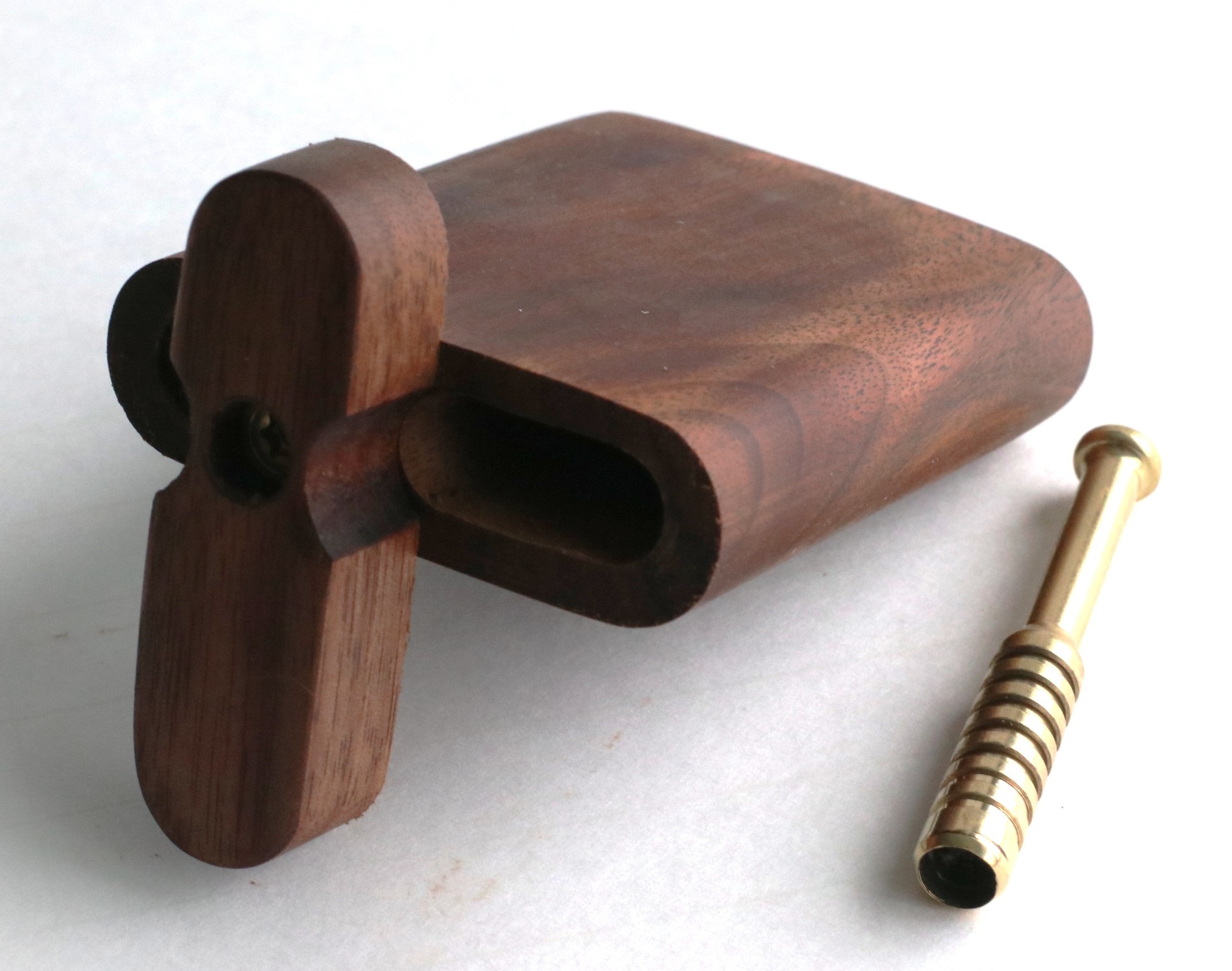 3G Walnut Dugouts with One Hitter Pipe- 3" & 4" Dugouts- American Crafted - 3G Walnut Dugout