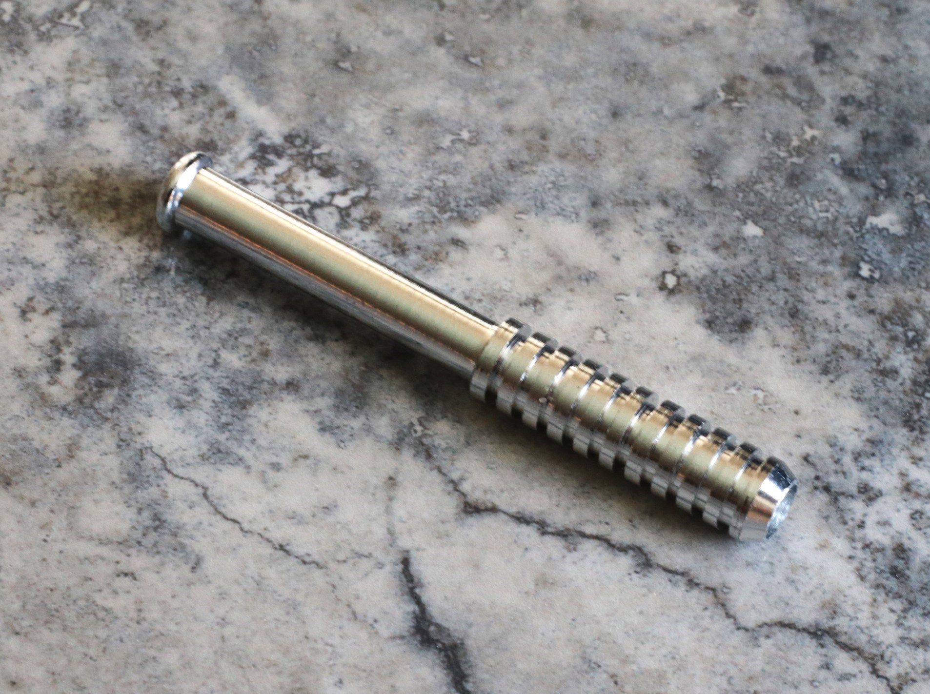 3" Color Ribbed One Hitter Pipes-Designed for 4" Dugouts-Multiple Colors - Ribbed Metal Pipe