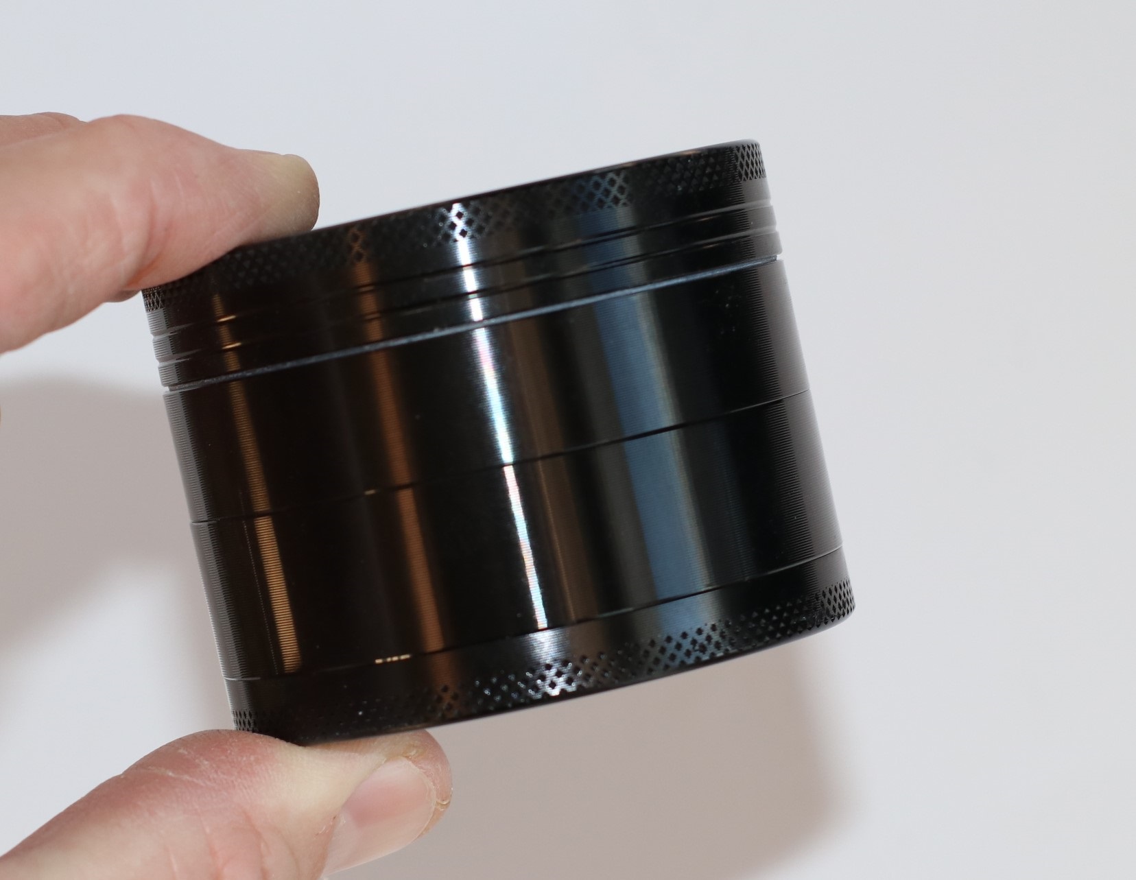 2.5" Black Professional Grade Dried Herb Grinder- 4pc-Magnetic Lid-Filter-Sharp Grinder for Dried Herbs - Herb Grinder
