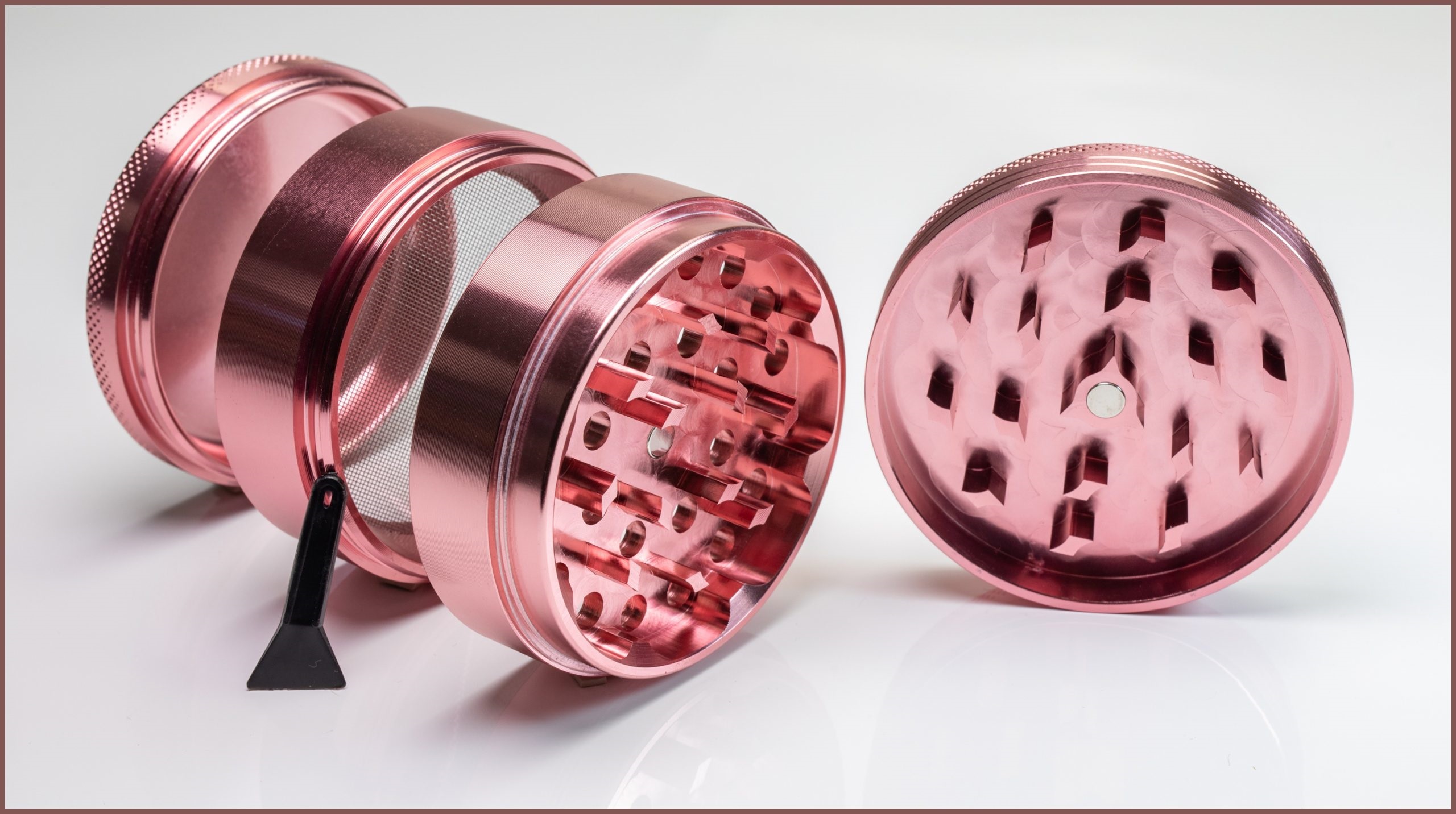 Pink Herb Grinder- 2.5" 4 Piece Professional Grade herb Grinder