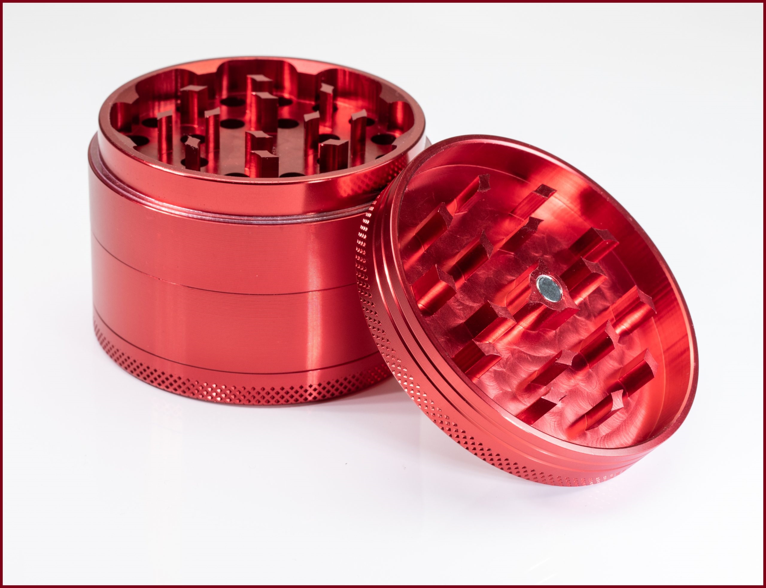 2.5" Red 4 pc Professional Herb Grinder
