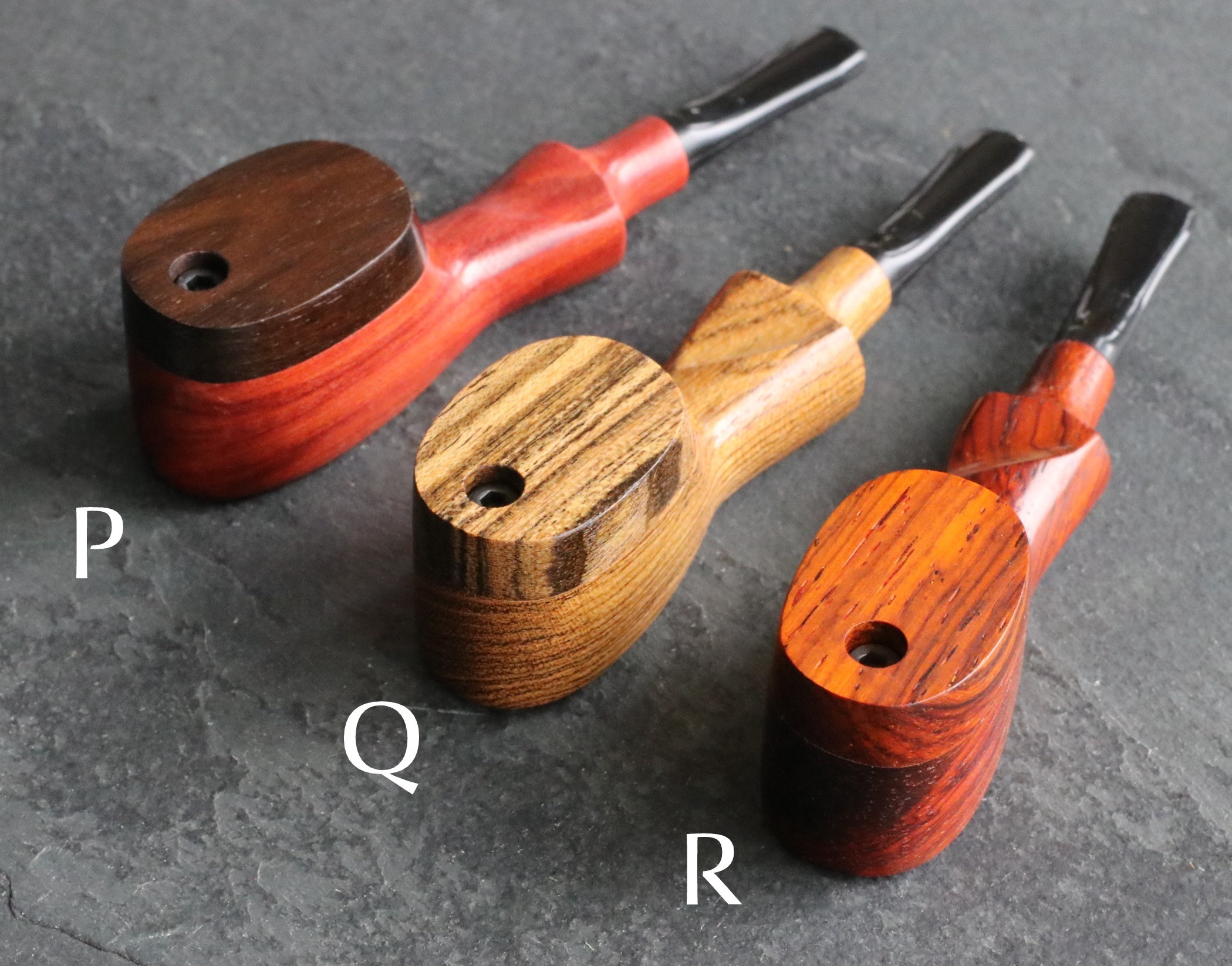 4" Exotic Wood Pipe-L34 ETCH BODY- Swivel Lid- Perfect Gift for Smokers - Exotic Wood Pipe