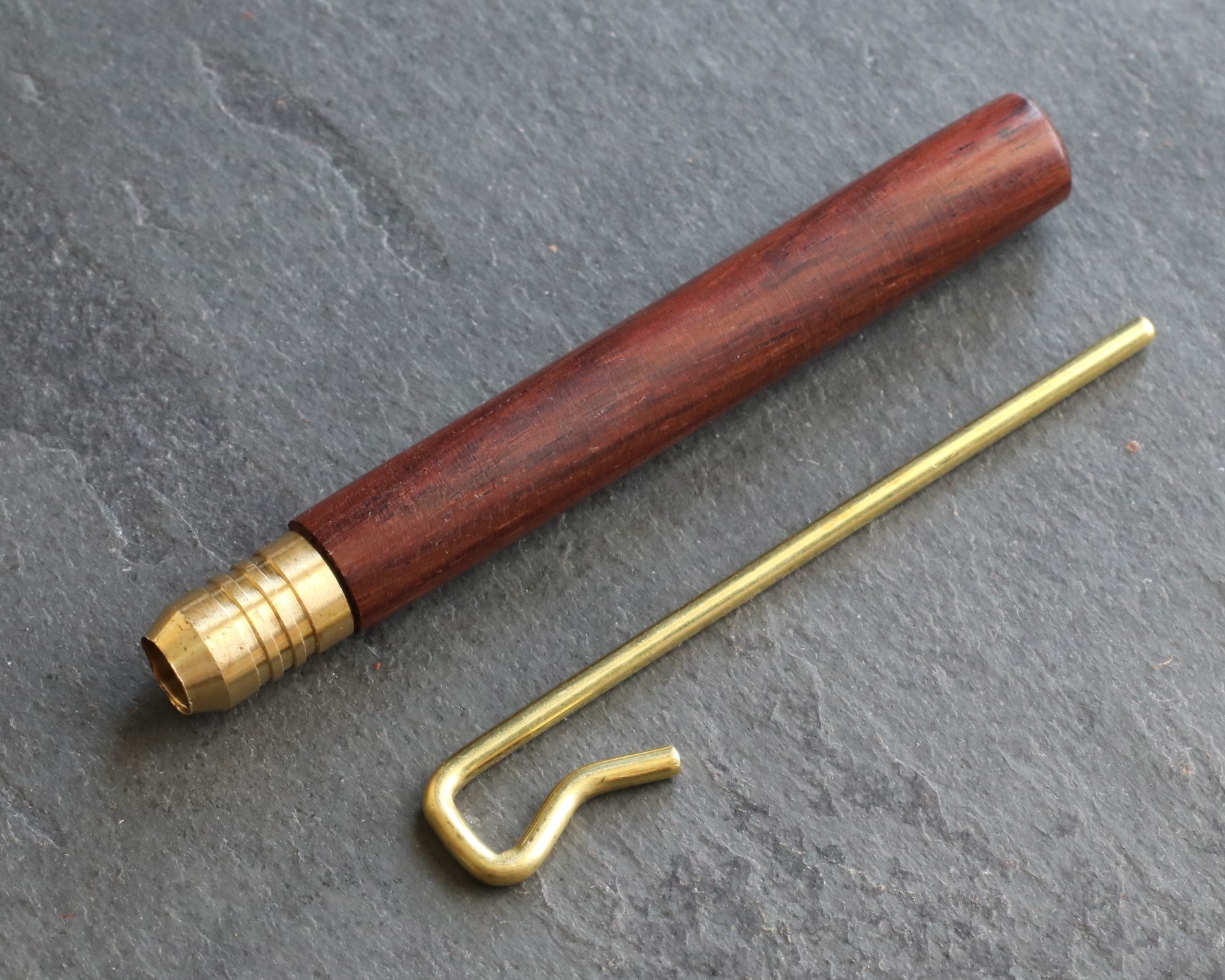 3" Exotic Wood One Hitter Pipes- Crafted Hardwood pipe with Brass Bowl - 3' Exotic Wood Pipes