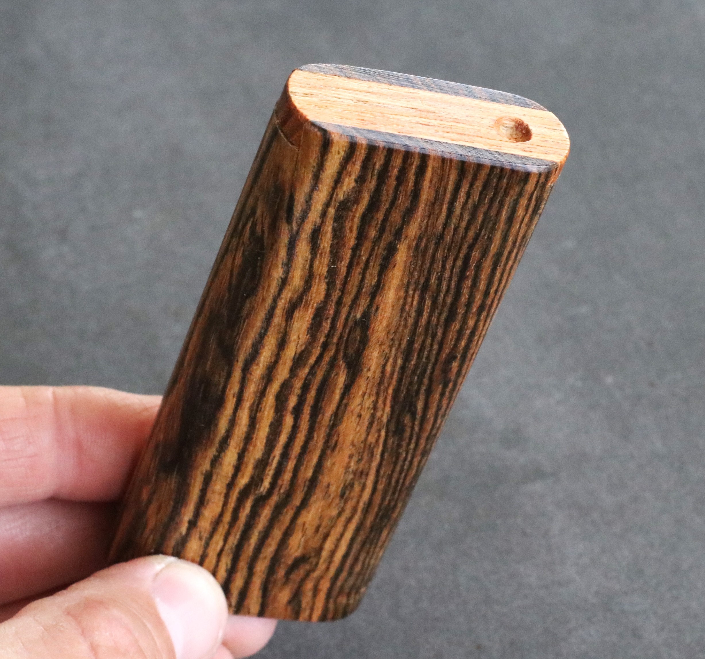 Bocote Wood Slider Lid Dugouts with Quality One Hitter Pipes - Bocote Slider Lid Dugouts