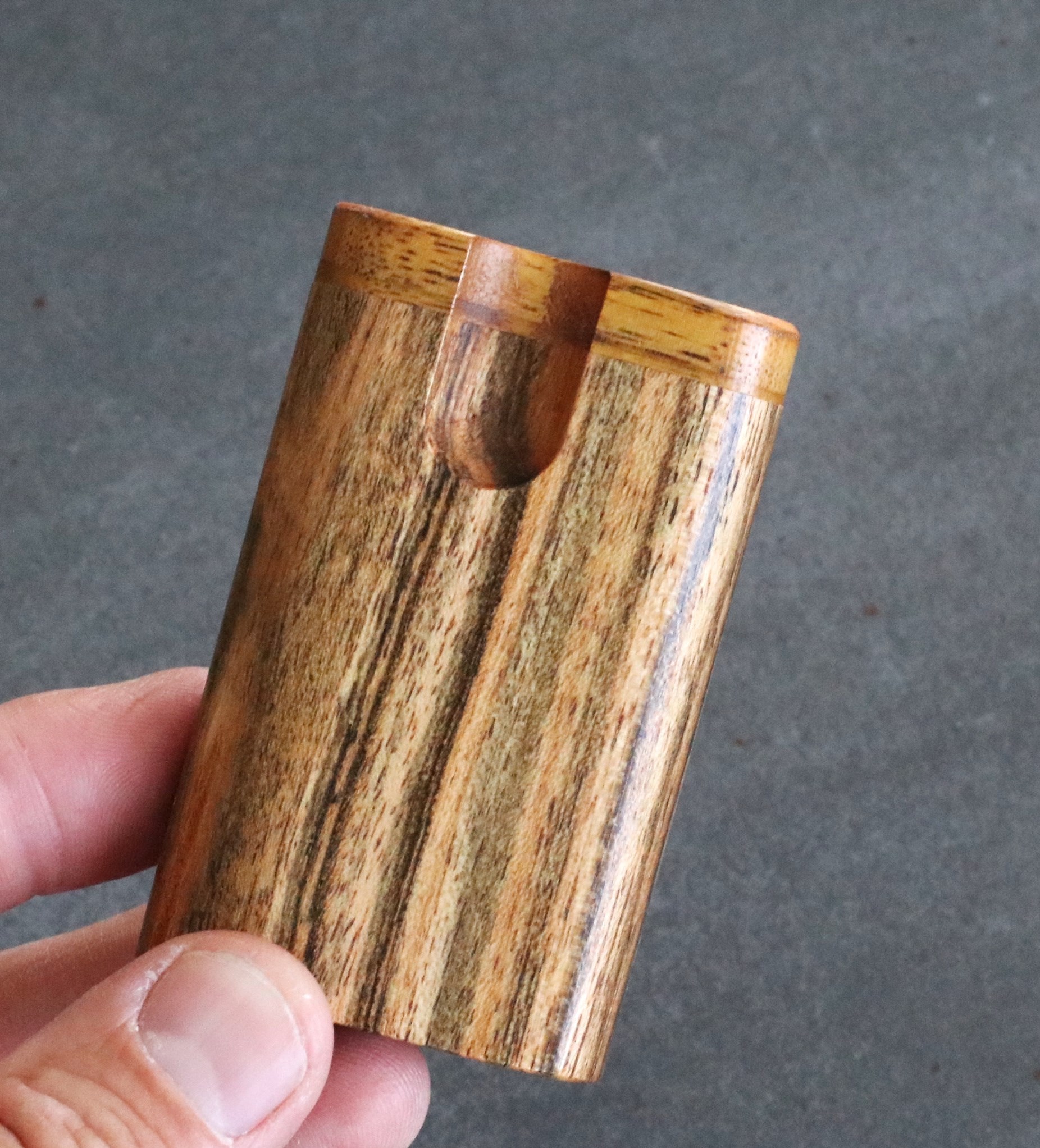 Bocote Wood Dugouts & One Hitters- Incredible Chocolate Grain - Bocote Swivel Lid Dugout