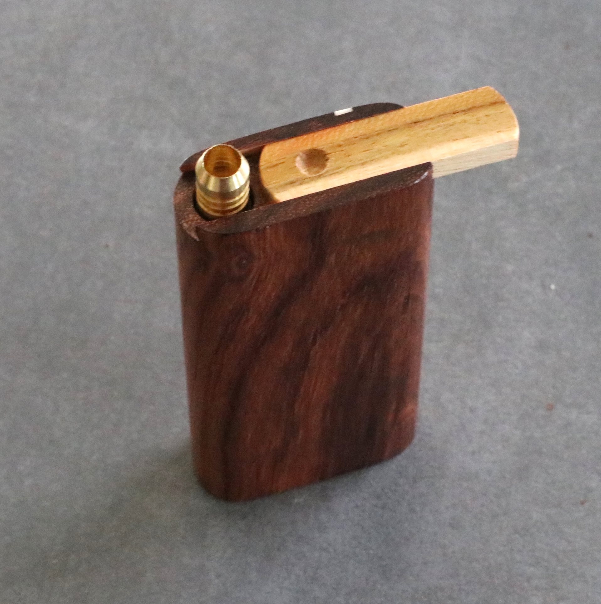 Honduras Slider Lid Dugout with Pearl Inlay and Special One Hitter - Honduras Pearl inlay Dugout