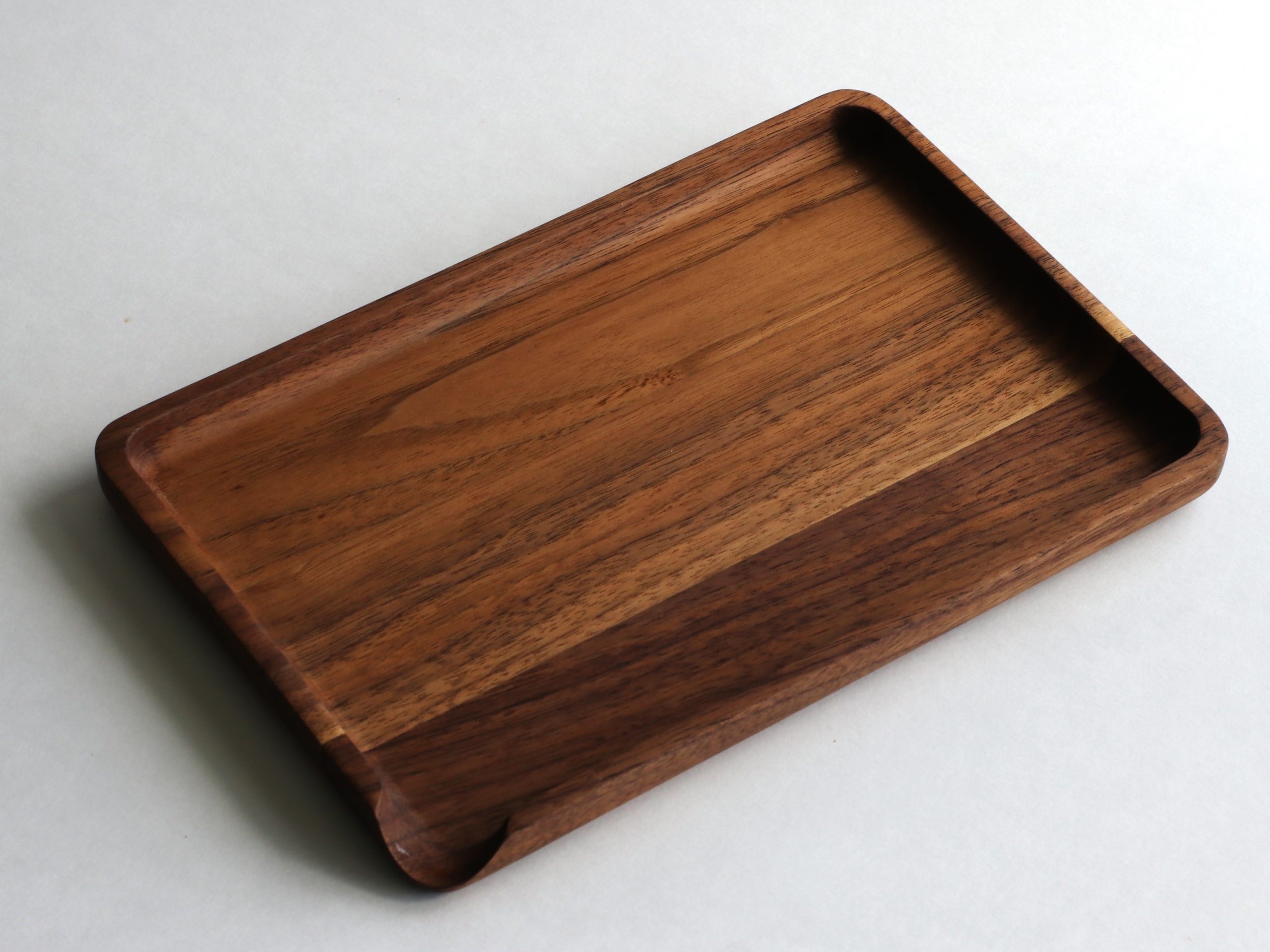 Walnut Rolling Tray-9 x 6-Small Handcrafted Wood Tray - Walnut Rolling Tray-9 x 6