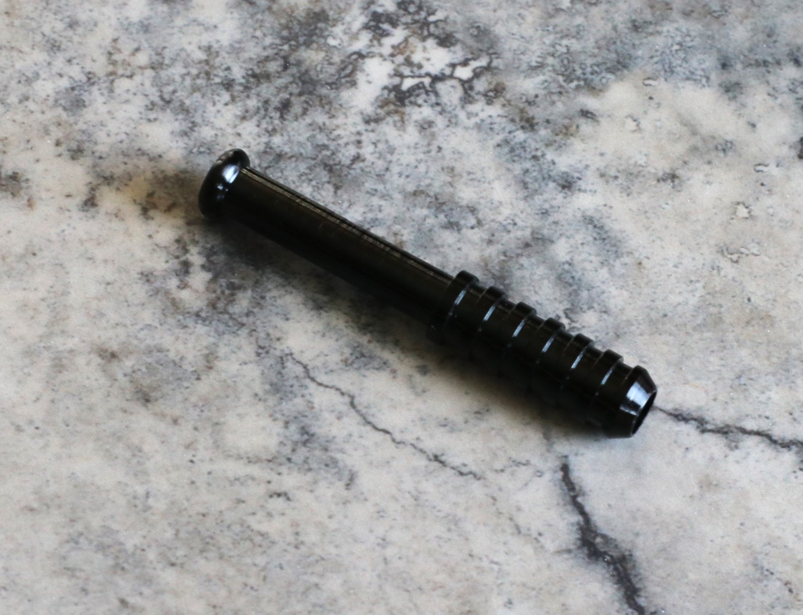 2" Color Ribbed Bats-Metal Smoking Pipe - Ribbed Metal Pipe