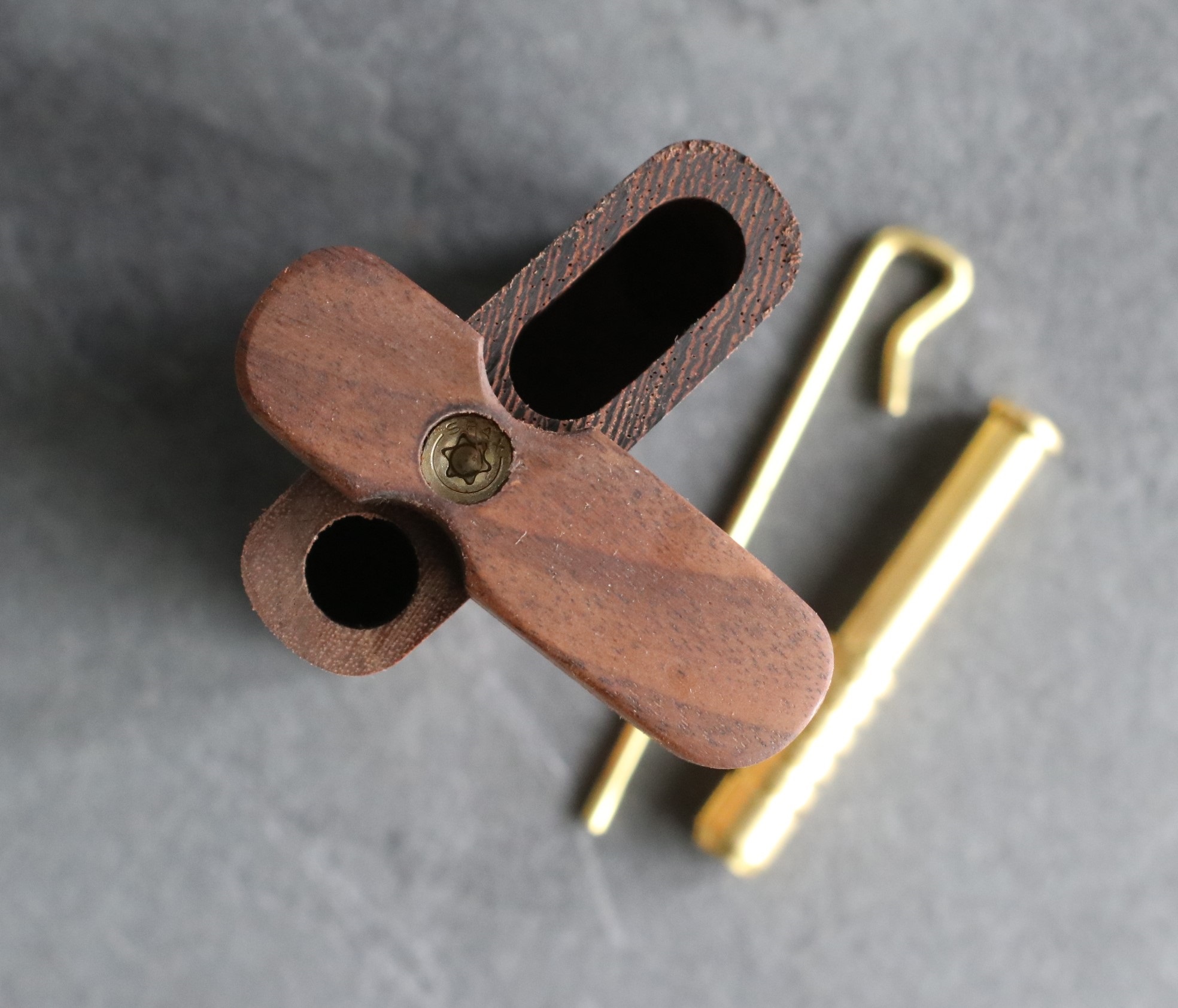 3rd Grain Swivel Lid Dugouts & One hitter pipes-American Crafted Stash Box-Walnut/Wenge Mix - 3rd Grain Dugouts