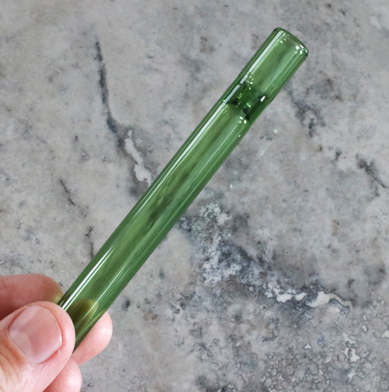 The Green Collection: 4" Glass Multi Hitter Pipes- Extra Thick Glass & Deep Bowl- Quality Glass Hitter Pipes - 4' Green Glass Hitters