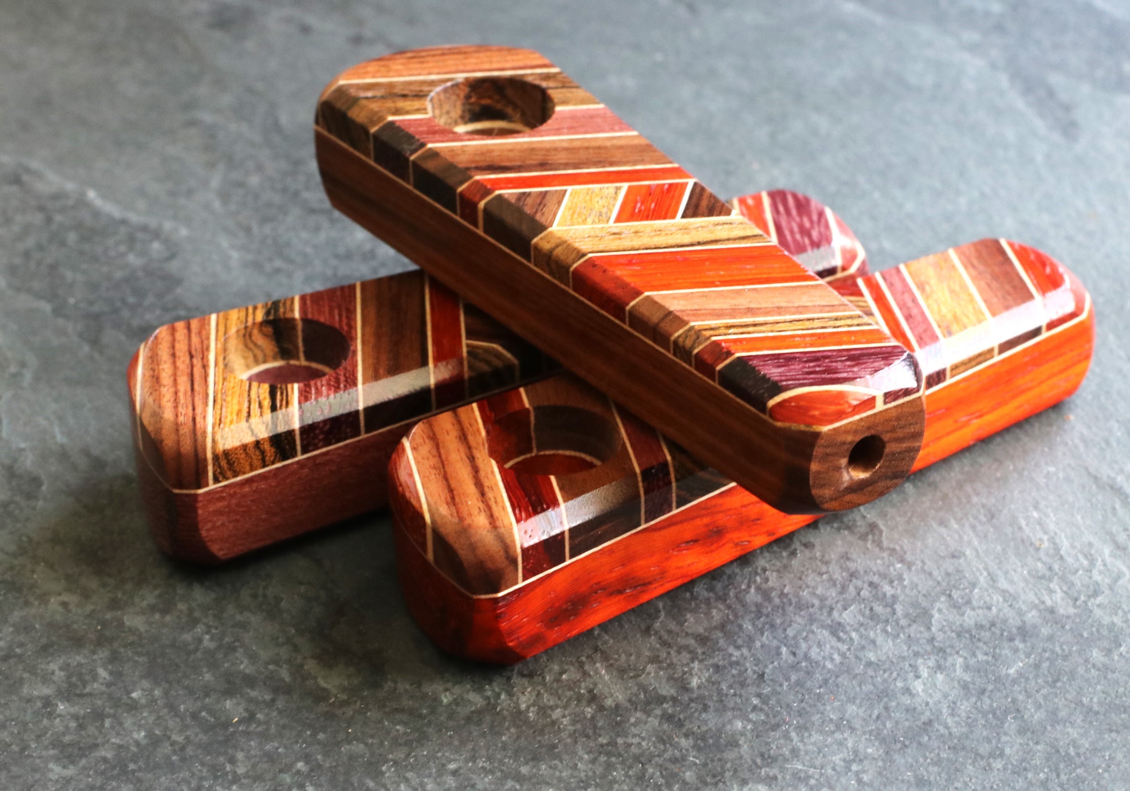 Exotic Wood Pipe-B32-3.75"-American Handcrafted Smoking Pipe - Exotic Wood Pipe