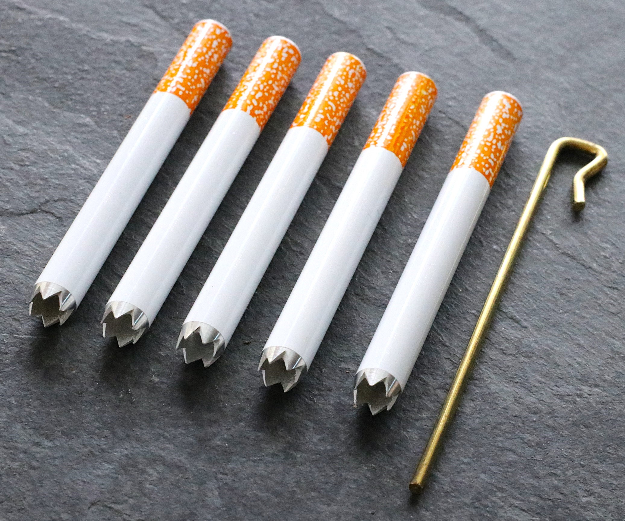 3" Grinder Tip One Hitter Pipe-Designed for 4" dugouts-Metal Smoking Pipe - Grinder Tip Metal One Hitter Pipes