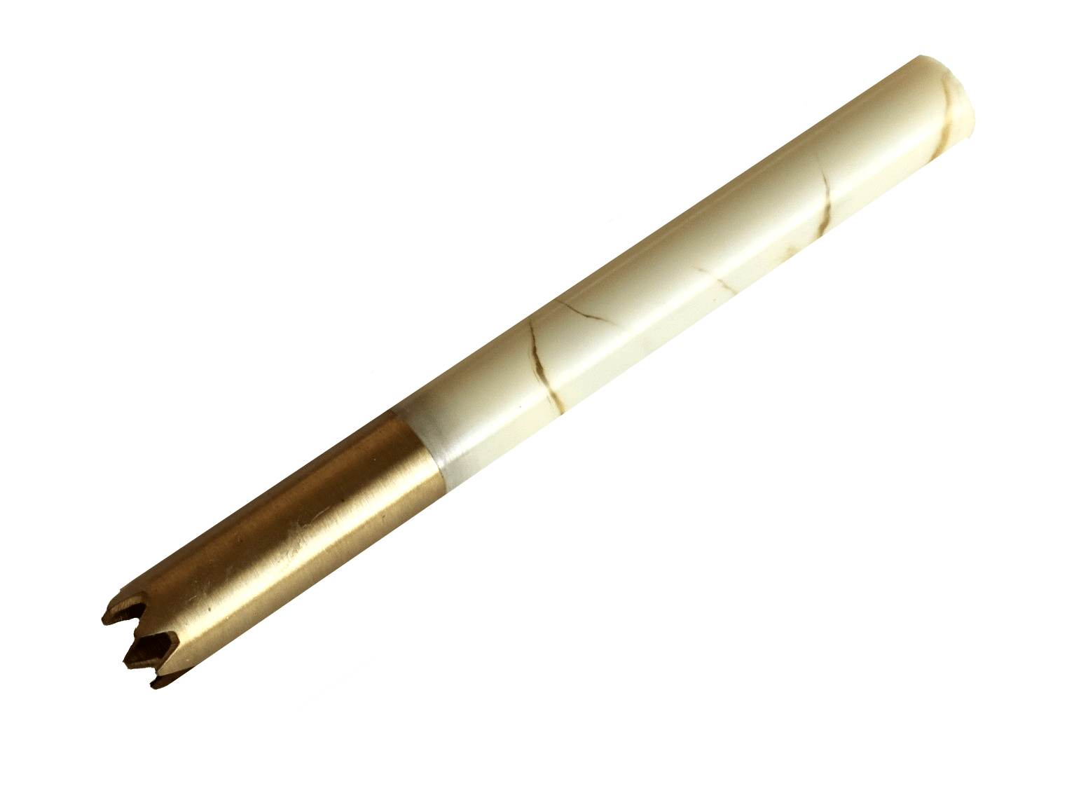 3" Brass Grinder Tip One Hitter Pipes w/wood cover & Brass Poker-Fits most 4" Dugouts