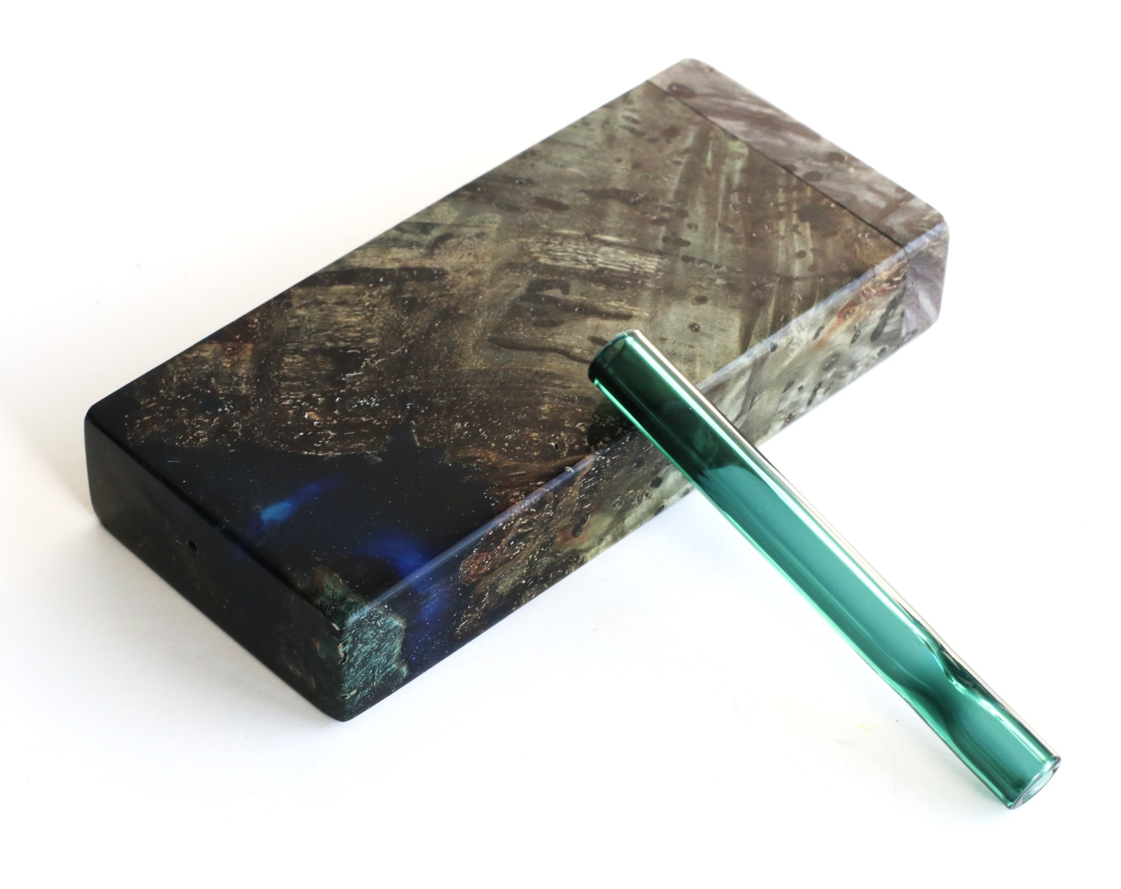 Galaxy Burl Futo Stash Box- Out of this World Wood Dugout- 4" Burled Wood- Best Quality