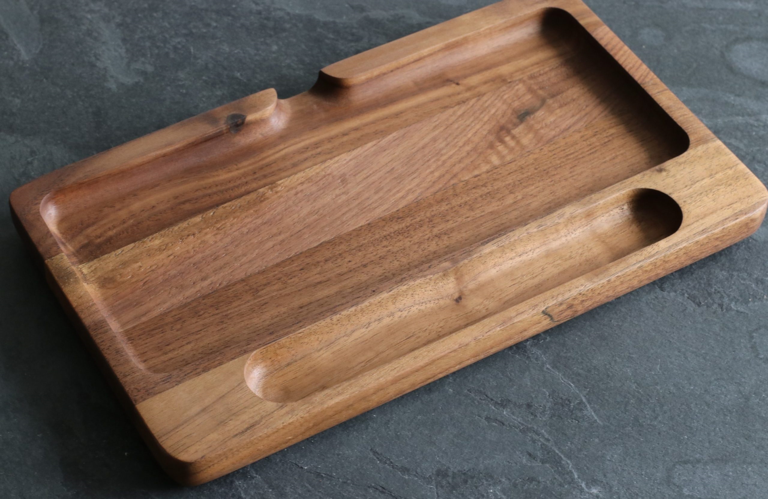 PRO 420 Wood Tray & Herb Grinder-Professional Smoker's Gift - Walnut Wood Rolling Tray
