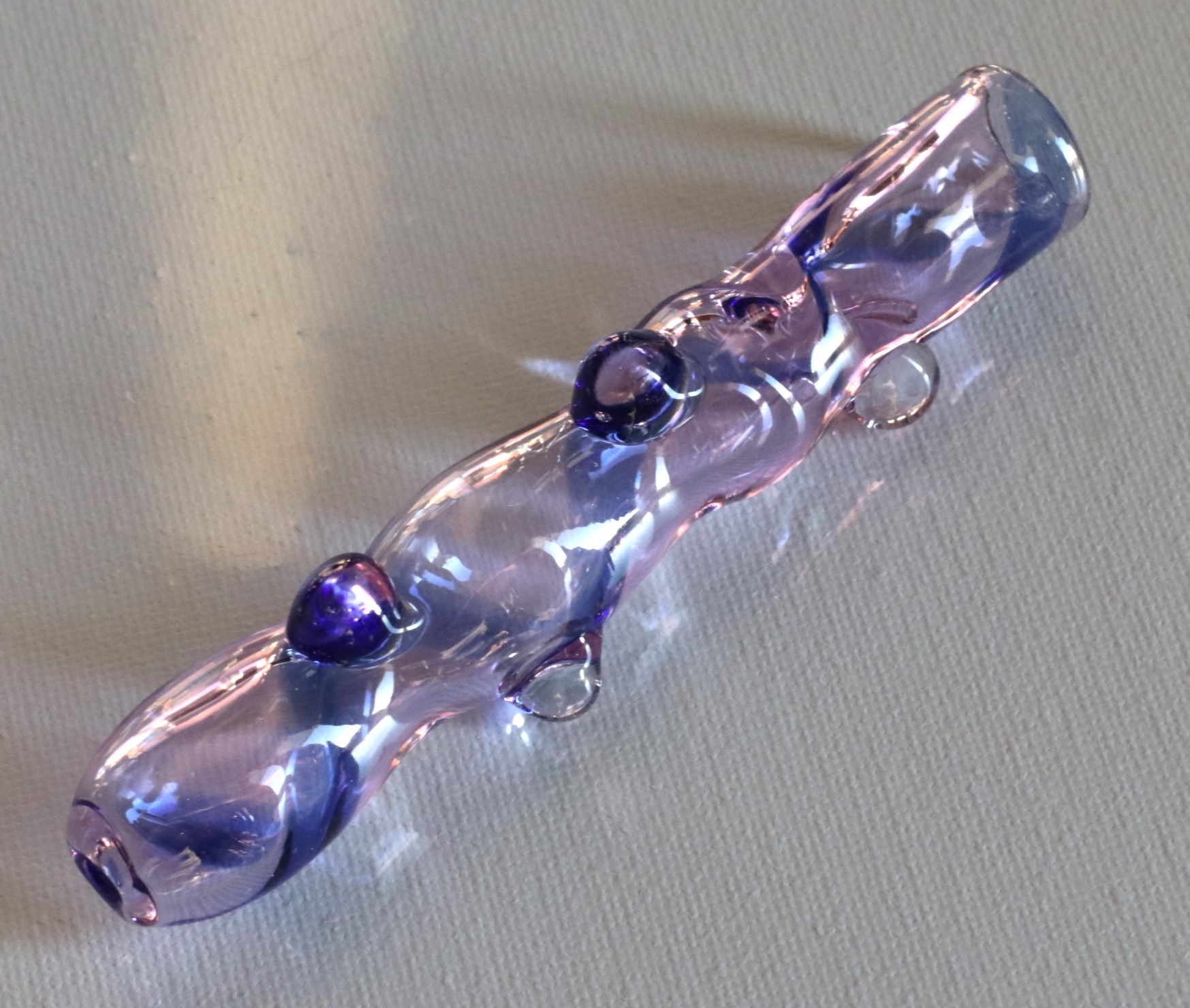 Goddess Glass Pipe- Party Glass Hitter- 4.5" Thick Glass Pipe - glass chillum