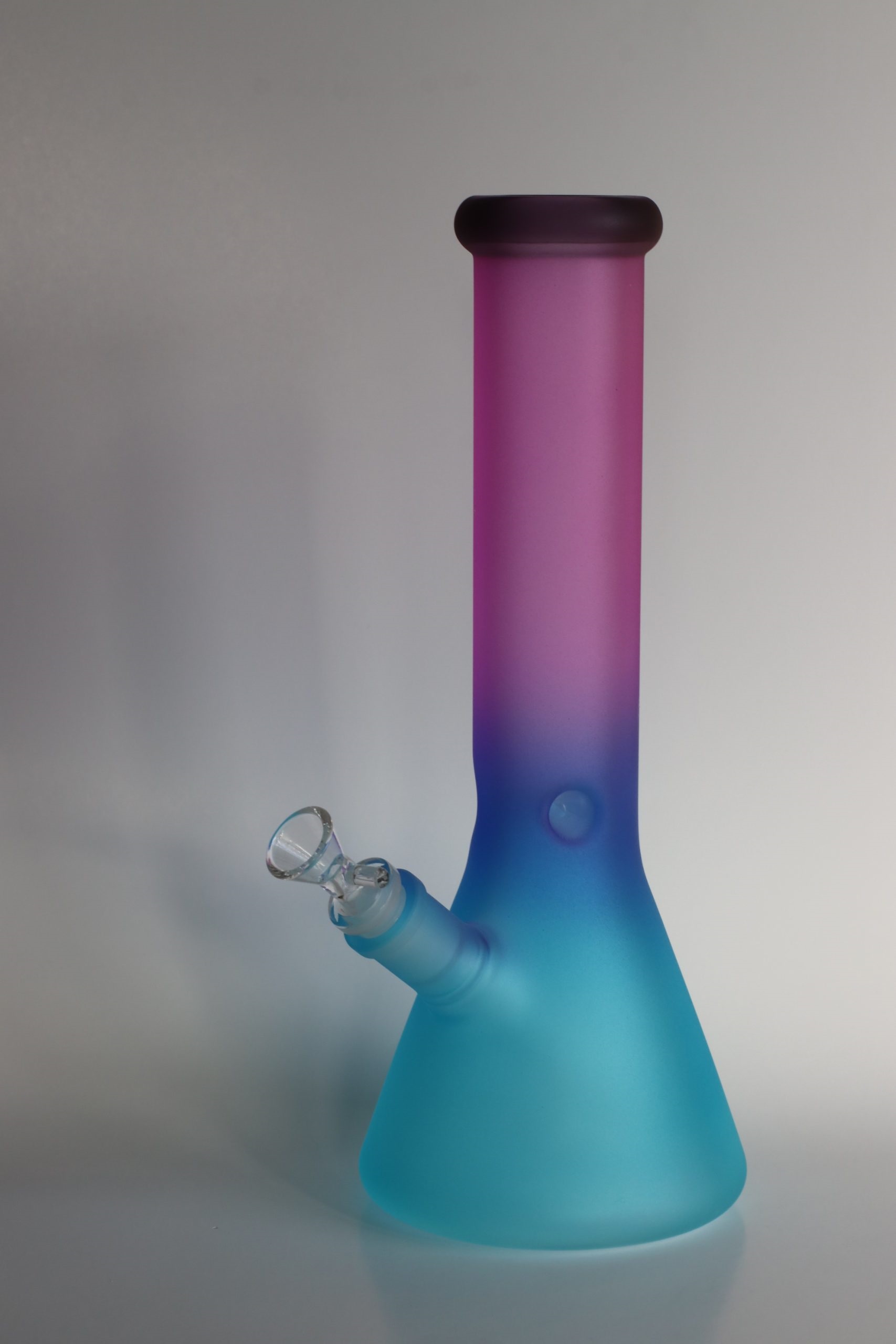 12" GRAV Frosted Glass Bong-Water Pipe-Downstem & Herb Slide-Blue Purple Fade Glow in the Dark - PRO 420 Marijuana Stash Jars-110ml