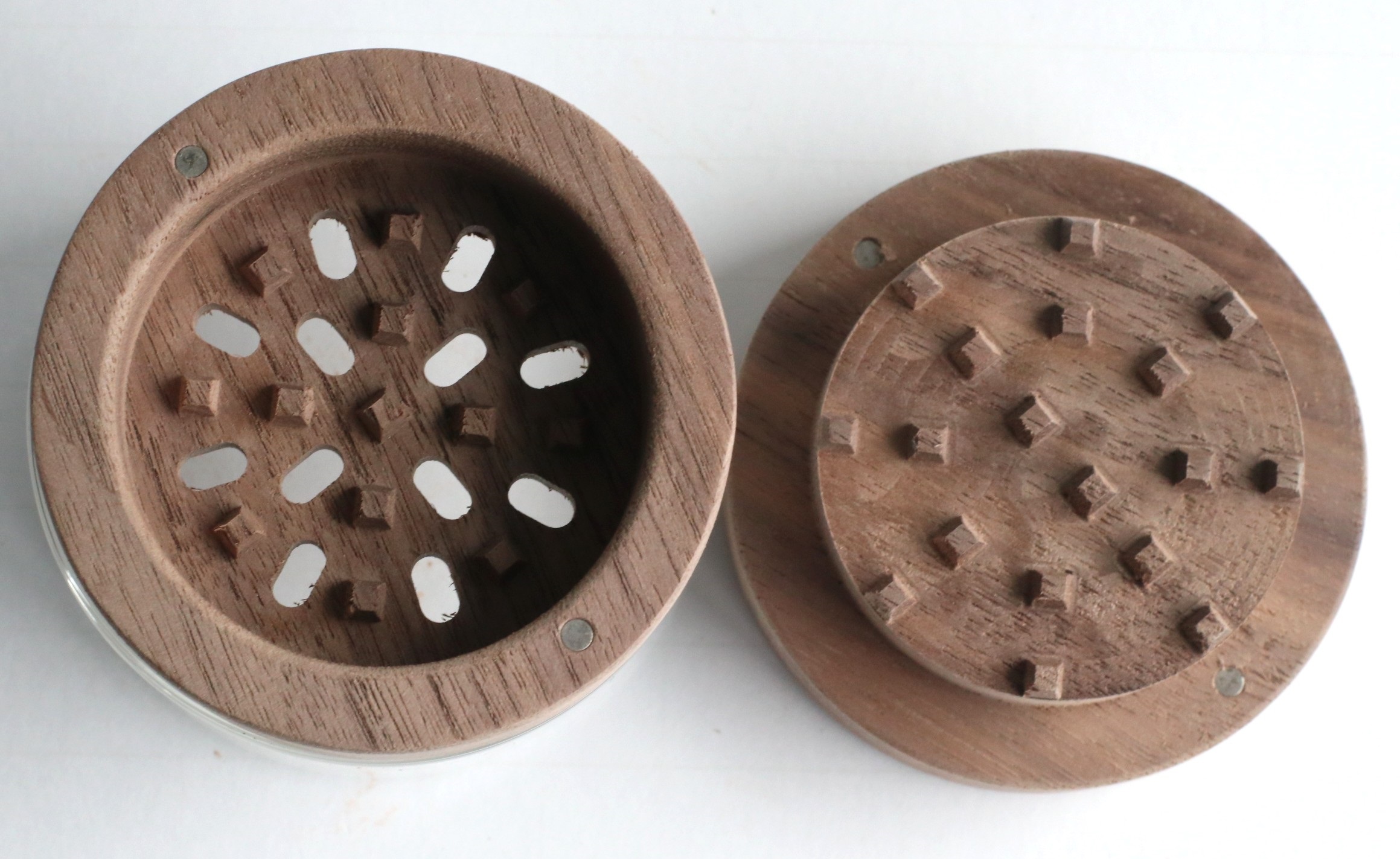 PRO 420 Custom Wood Herb Grinder & Glass Storage Jar - Herb Grinder and Stash Jar