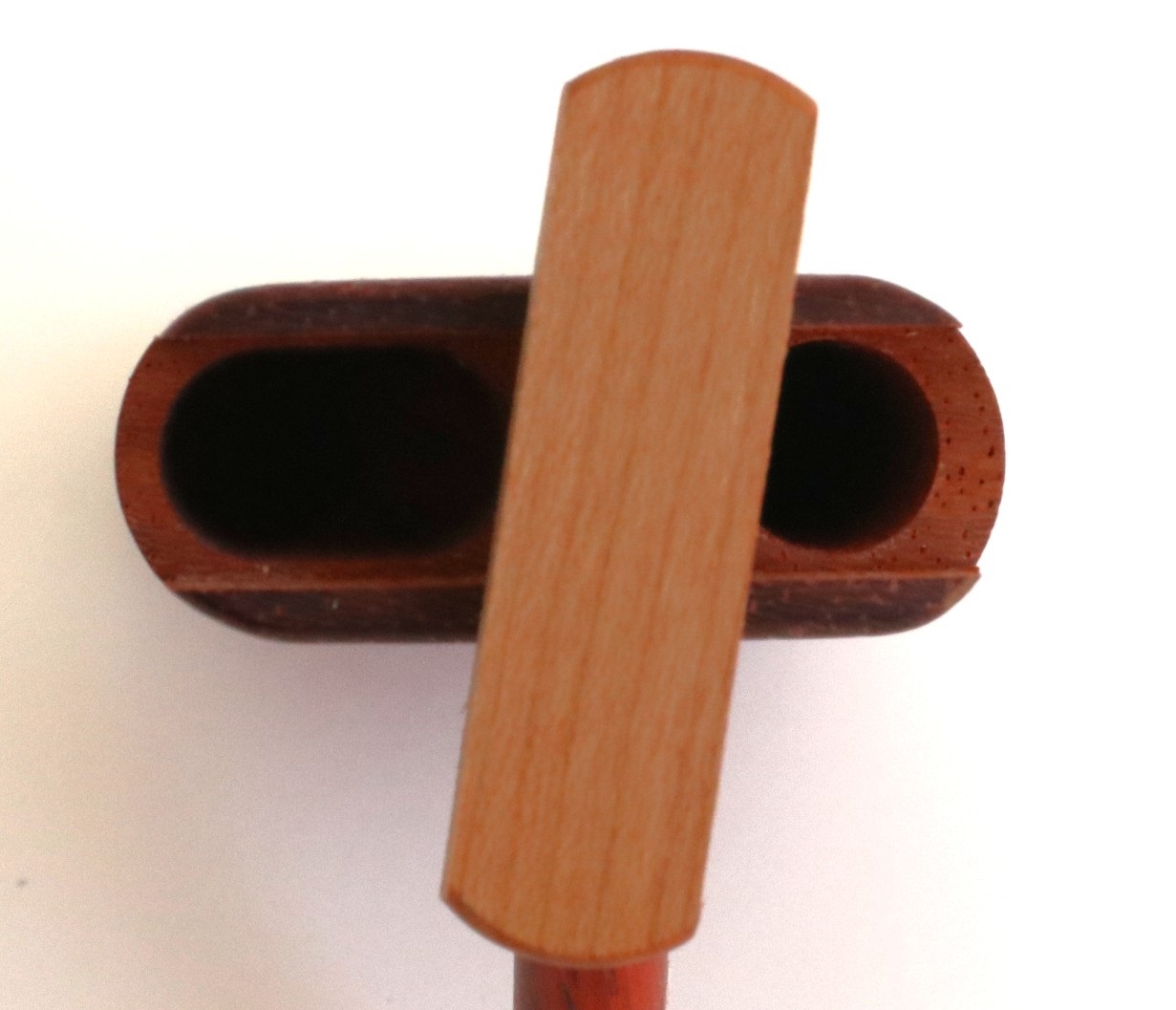 3" Snap Lock Dugout & One Hitter Pipe-Red Padauk-American Crafted Exotic Wood Stash Box