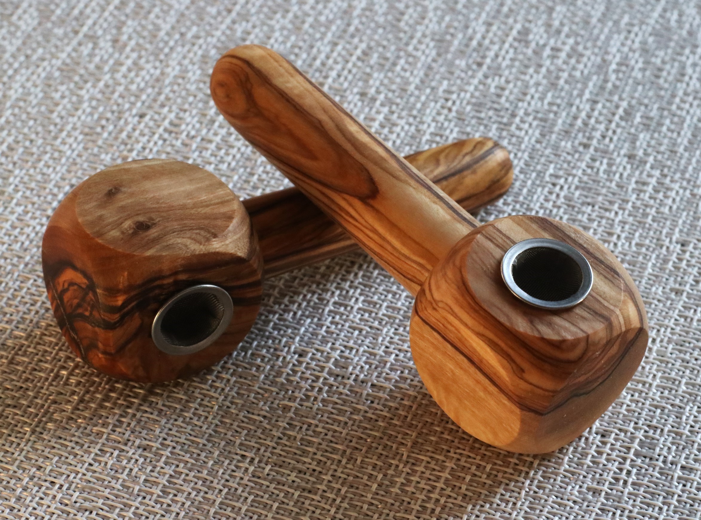 Olive Wood Pipe-Beautifully Handcrafted African Olive Wood Smoking Pipe - Olive Cob Pipe