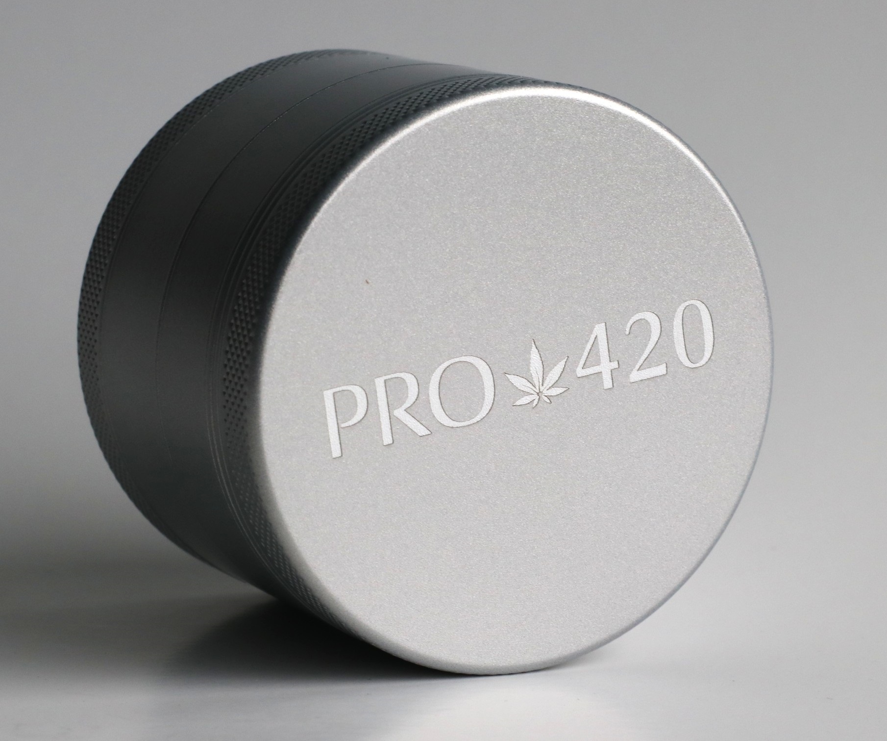 PRO 420 Ceramic Herb Grinder- 63mm Diameter-4 Piece Professional Herb & Marijuana Grinder-Silver