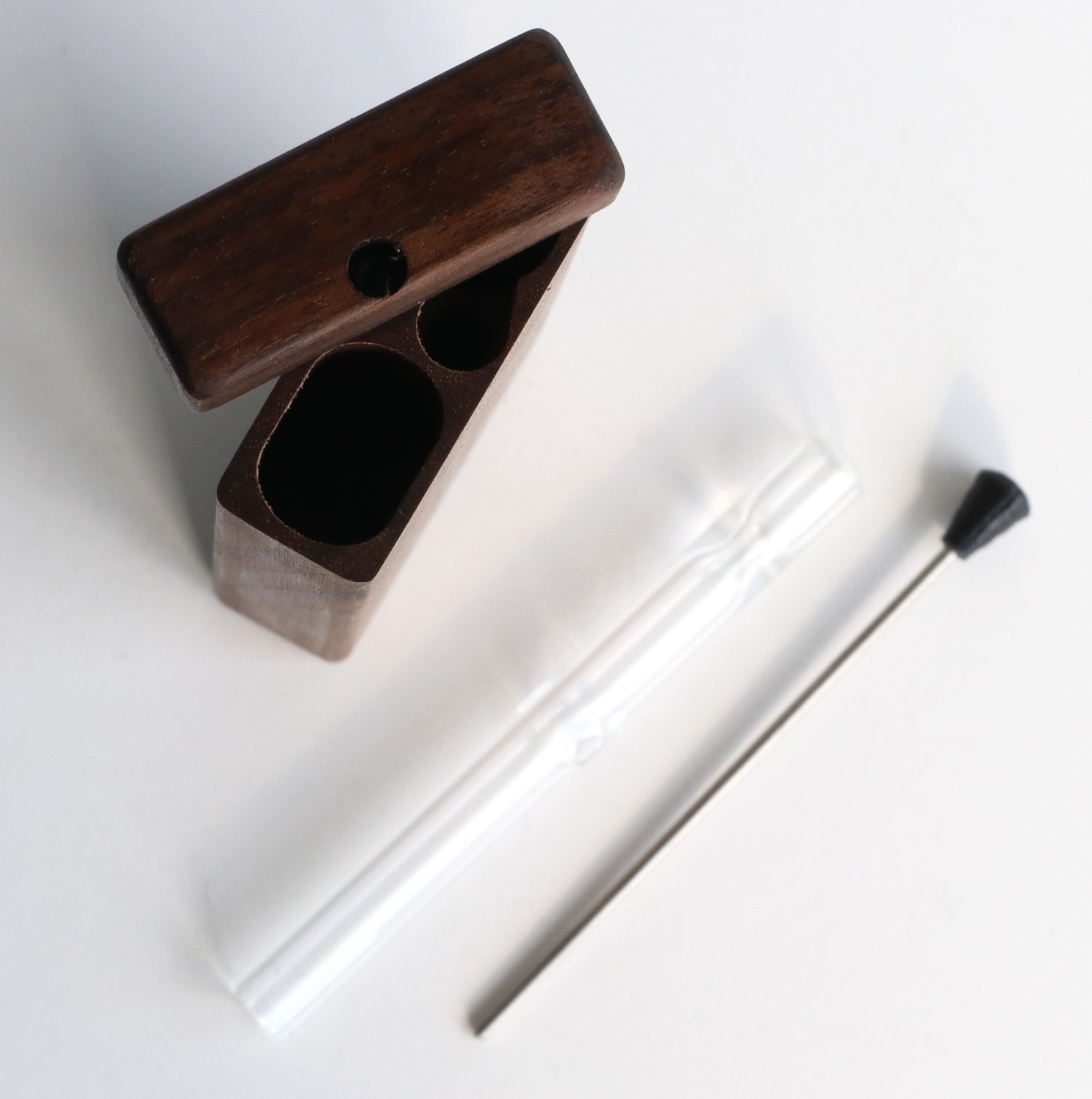 4.25" Tall Walnut Dugout-Old School Hitter Box by FUTO-World Class Stash Box - Futo Dugout One Hitter