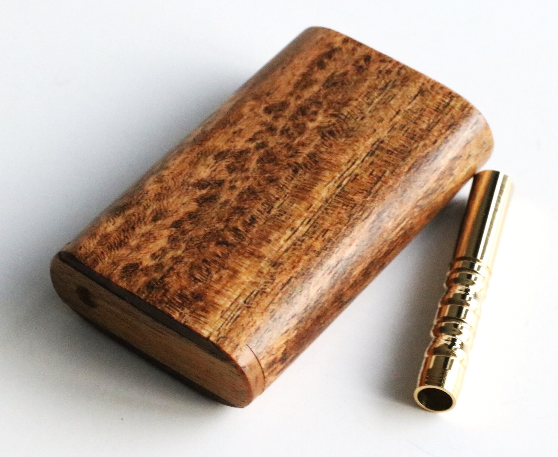 Bocote Wood Dugout & Brass one hitter pipe