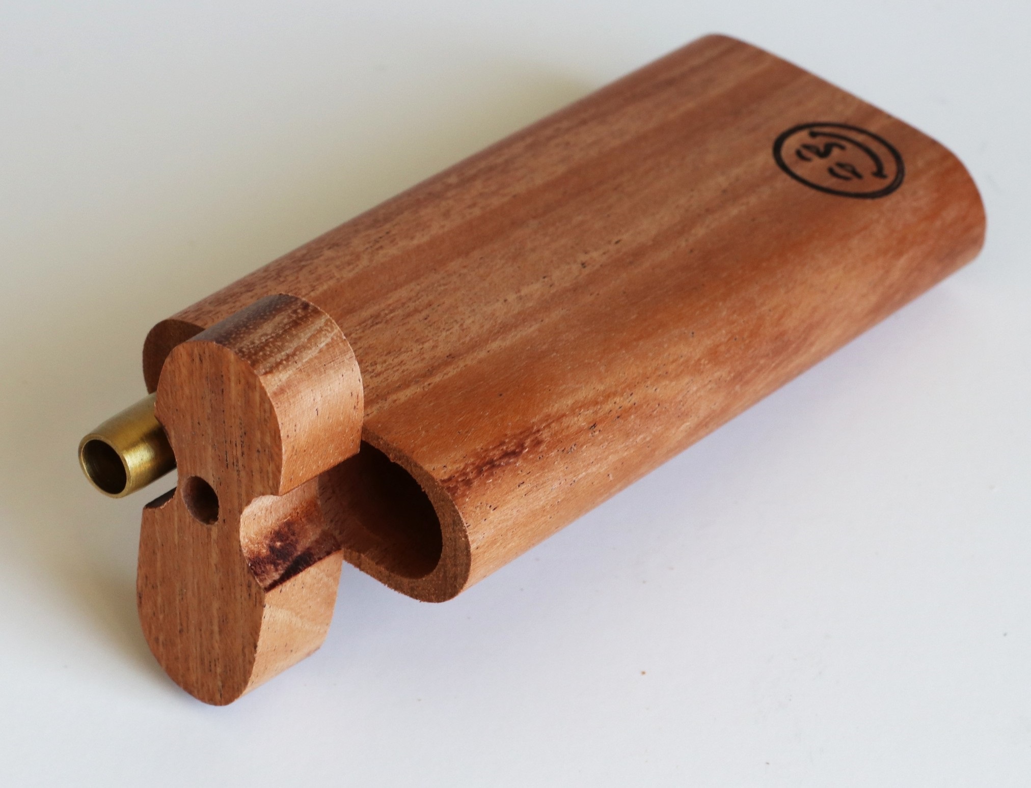 4" Mahogany Swivel Lid Dugout & One hitter pipe-American Made by Better Life - Swivel Lid Dugout-Handcrafted by Better Life