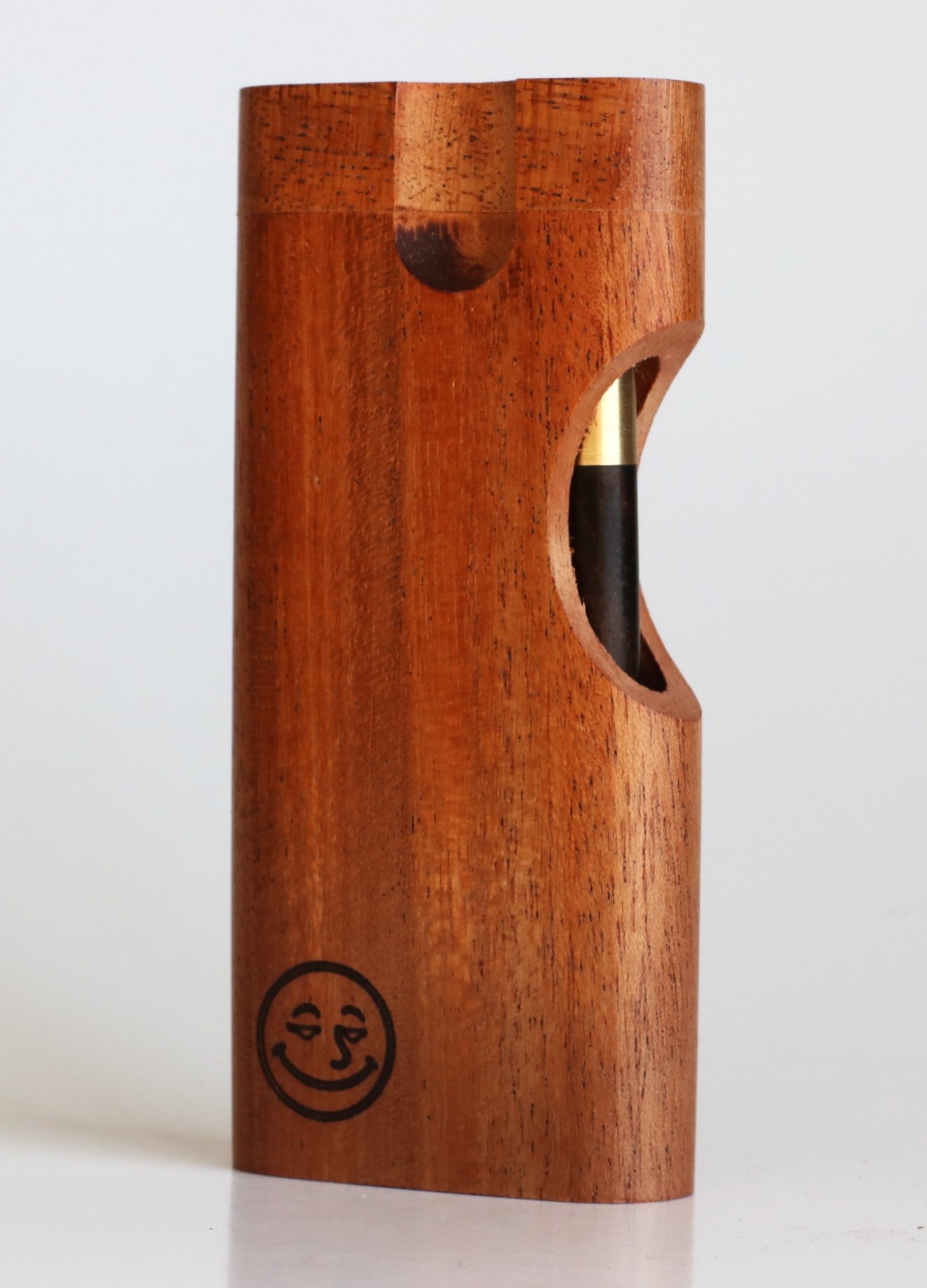 4" Mahogany Swivel Lid Dugout & One hitter pipe-American Made by Better Life-Locking Lid - Swivel Lid Cutaway Dugout by Better Life