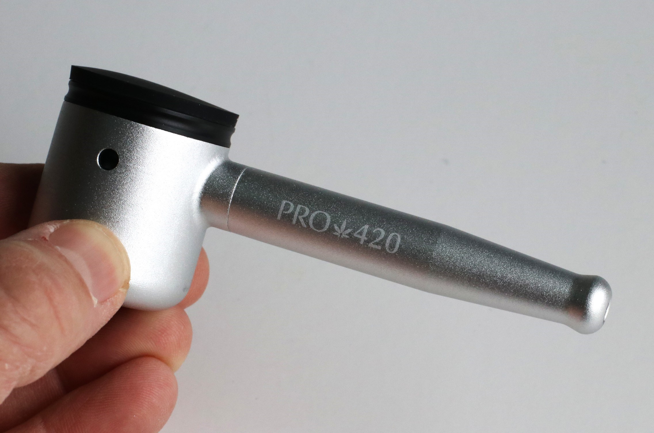 PRO 420 Aluminum Alloy Pipe-Lifetime Use-Large Bowl-4.5" Length-Silver Heavy Duty Smoking Pipe - Smoking Pipes