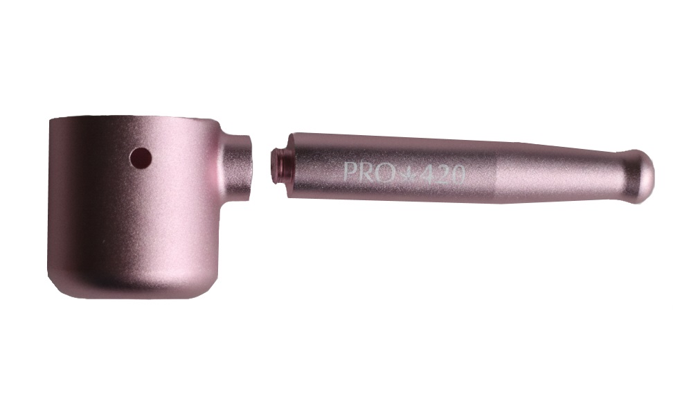 PRO 420 Aluminum Alloy Pipe-Lifetime Use-Large Bowl-4.5" Length-Pink Heavy Duty Smoking Pipe - PRO 420 Aluminum Alloy Pipe