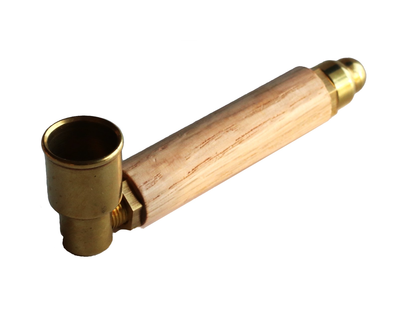 American Hit Squad Wood & Brass Smoking Pipe-American Made-Built to last a lifetime