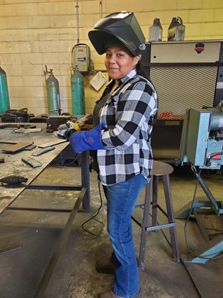 Alma Antonio is ‘welding to work’ and hopes to get a job in her field when she completes the certification.